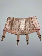 Vintage lingerie jarretel gordel / girdle satijn peach kleur, Verzenden, Zwart, BH