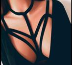 Harnas-top / Lingerie strappy top - BH edgy & stijlvol Sexy, Ophalen of Verzenden, Zwart, BH