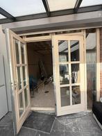 Houten Pui met Openslaande Deuren, Doe-het-zelf en Verbouw, Ophalen, Gebruikt, 120 cm of meer, Buitendeur