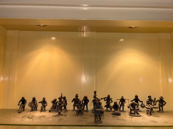 Vintage Tinnen ambachtslieden  Collectie, Antiek en Kunst, Kunst | Beelden en Houtsnijwerken, Ophalen