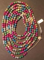 Vintage Kerstslinger 240cm meer-kleurig - glas, Diversen, Kerst, Ophalen of Verzenden, Gebruikt