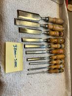 Mooie set JNY Nooitgedagt beitels van 3 mm tm 38 mm, Antiek en Kunst, Antiek | Gereedschap en Instrumenten, Ophalen of Verzenden