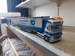 Scania met huiftrailer van bentum, Hobby en Vrije tijd, Modelauto's | 1:50, Corgi, Ophalen of Verzenden, Bus of Vrachtwagen, Zo goed als nieuw