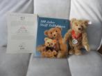 100  jaar Steiff teddyberen boek met beer Certificaat, Ophalen of Verzenden, Zo goed als nieuw, Stoffen beer, Steiff