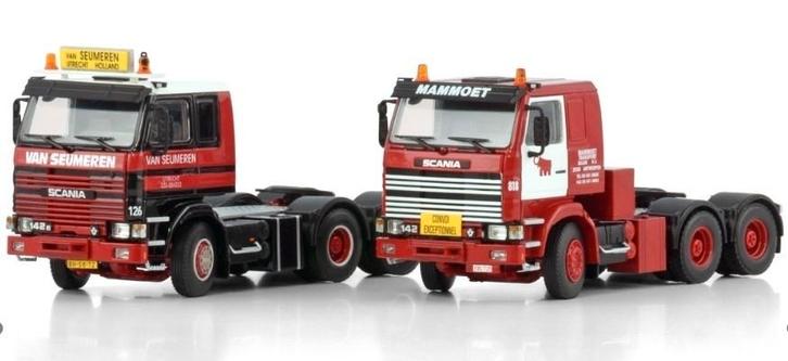 WSI SCANIA 142 SET - MAMMOET & VAN SEUMEREN, Hobby en Vrije tijd, Modelauto's | 1:50, Nieuw, Bus of Vrachtwagen, Wsi, Ophalen of Verzenden