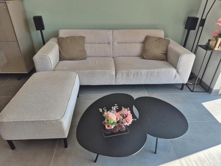 3-zitsbank + hocker model Ampara, Huis en Inrichting, Banken | Sofa's en Chaises Longues, Ophalen