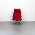 1x Vitra Eames EA 124 Fauteuil Rood Hopsak - Chroom, Huis en Inrichting, Niet ingevuld, Niet ingevuld, 75 tot 100 cm, Ophalen of Verzenden