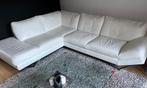 Wit leren hoekbank Natuzzi., Huis en Inrichting, Ophalen, Gebruikt, Design, Hoekbank