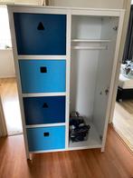 Ikea stuva kinder kledingkast blauw wit 4 laden + hang, Huis en Inrichting, 50 tot 100 cm, 25 tot 50 cm, 150 tot 200 cm, Met hangruimte