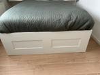 Bed, Wit, Tweepersoons, Zo goed als nieuw, 200 cm