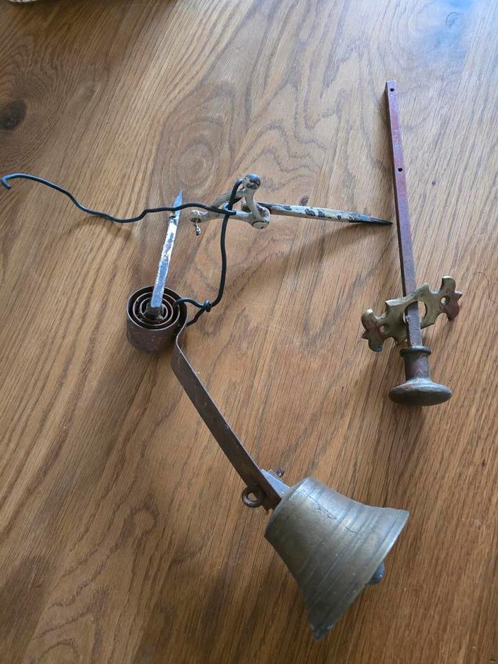 Oude Koperen Deurbel, Antiek en Kunst, Antiek | Overige Antiek, Ophalen of Verzenden