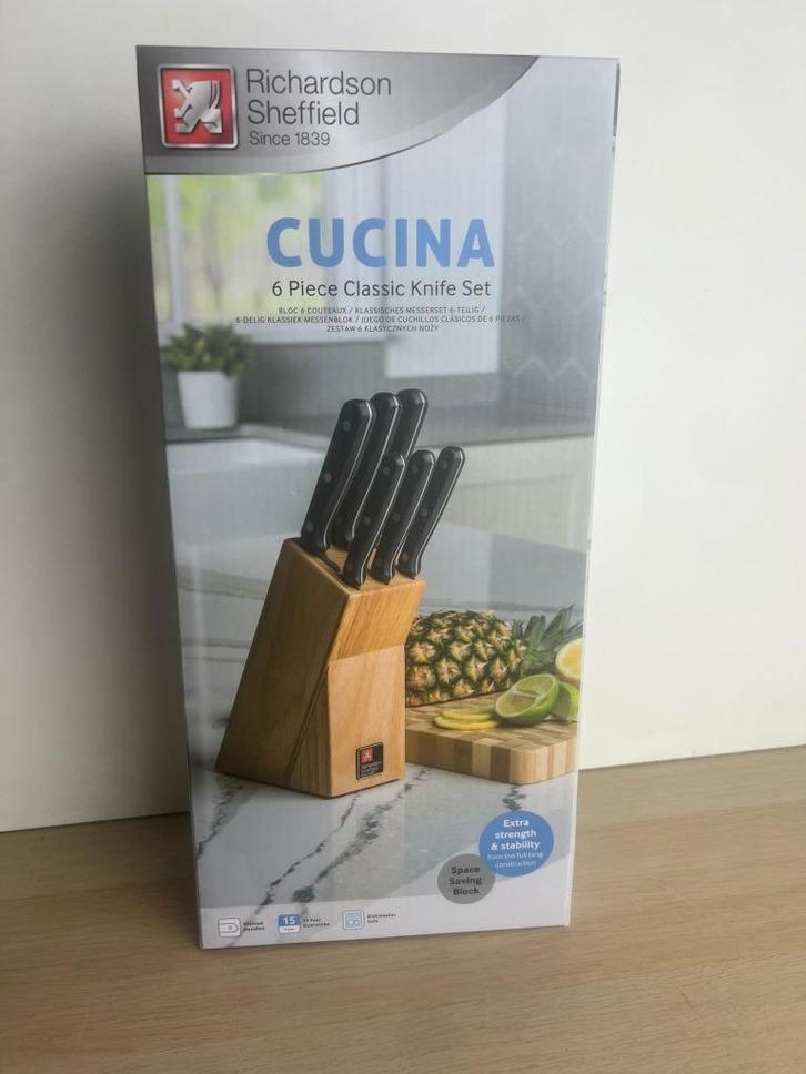 Richardson Sheffield Cucina 6-delige messenset, Huis en Inrichting, Keuken | Bestek, Nieuw, Bestekset, Rvs of Chroom, Vaatwasserbestendig