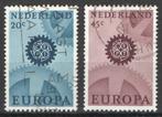 Nederland NVPH nr 882/3 gestempeld Europazegels 1967, Verzenden, Na 1940, Gestempeld