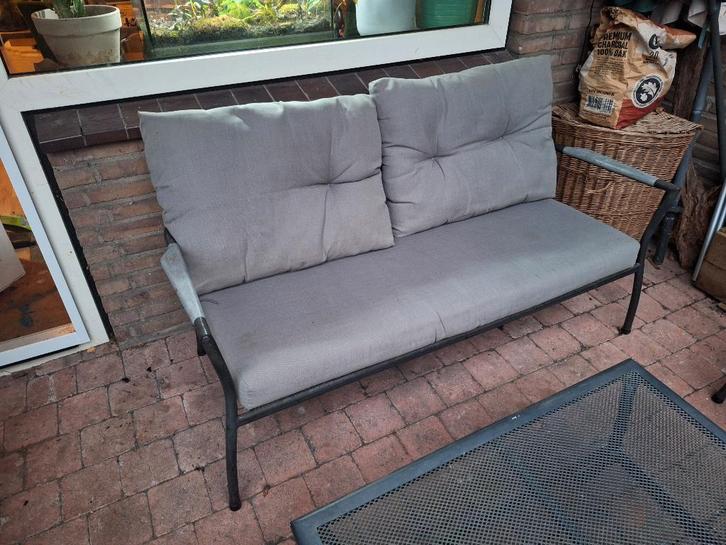 Royal Patio Loungeset: Bank, 2 Stoelen, Tafel + Kussens, Tuin en Terras, Tuinsets en Loungesets, Zo goed als nieuw, Loungeset