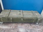 Stoere leger opbergkist op wieltjes, Ophalen, Gebruikt, 50 tot 100 cm, Metaal