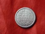 Wilhelmina - oude 25 cent zilver 1919 zf (3885, Postzegels en Munten, Munten | Nederland, Zilver, Koningin Wilhelmina, Ophalen of Verzenden