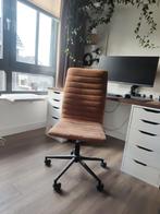 Bureaustoel, suède look, bruin, zgan, Ophalen, Zo goed als nieuw, Bruin