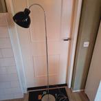 Stijlvolle zwarte booglamp, Huis en Inrichting, Lampen | Vloerlampen, Ophalen, Gebruikt, Metaal, Modern