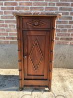 Vintage Faux Bamboo halkast met marmeren blad, Ophalen, Gebruikt