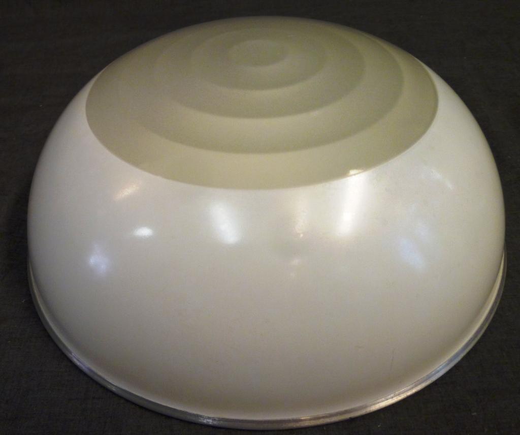 Een forse plafonniere uit jaren 50/60.(Holophane prisma), Ophalen of Verzenden, Zo goed als nieuw, Glas, Vintage