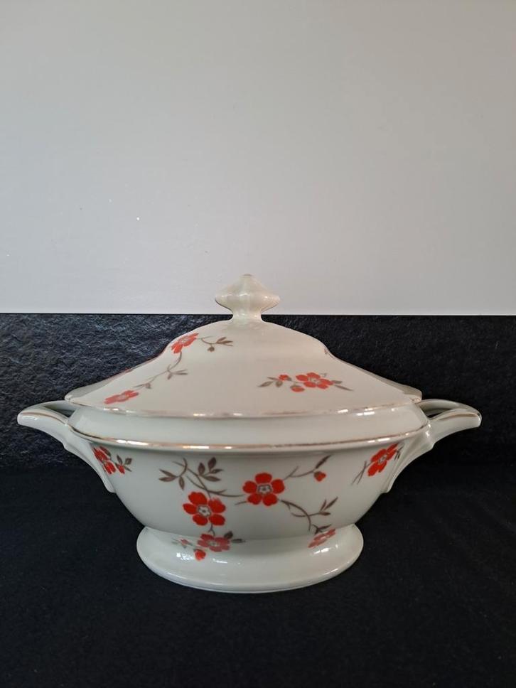 Vintage porseleinen dekschaal jaren 1930 Tielsch (2), Antiek en Kunst, Antiek | Porselein, Ophalen of Verzenden