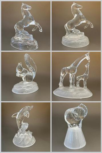 Serie van 6 dieren van Cristal d’Arques totaal 45 euro! beschikbaar voor biedingen