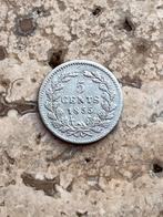 5 cent 1855 Willem III, mooie kwaliteit, Postzegels en Munten, Munten | Nederland, Zilver, Ophalen of Verzenden, Koning Willem III