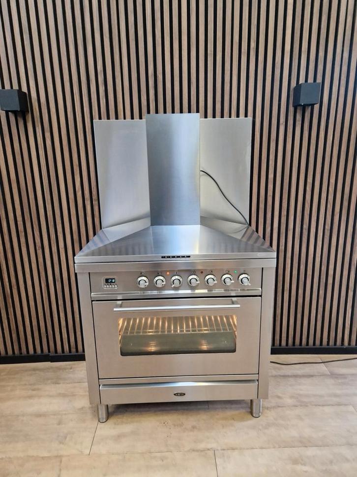 Z.G.A.N Boretti Keramisch incl. Afzuigkap (Gratis bezorgt), Witgoed en Apparatuur, Fornuizen, Zo goed als nieuw, Vrijstaand, Keramisch