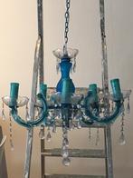 Mooie Kroonluchter L. Dake &zn Blauw met Turqoise, Ophalen of Verzenden