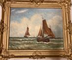 Zeilschepen ( botters ) op zee, Antiek en Kunst, Kunst | Schilderijen | Klassiek, Ophalen of Verzenden