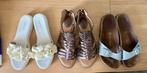 3 dames sandalen. De beige en bruin zijn goed als nieuw!, Overige kleuren, Zo goed als nieuw, Birkenstock, Sandalen of Muiltjes
