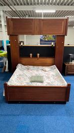 2 persoons ledikant WD-028 kleur bruin WB112, Huis en Inrichting, Slaapkamer | Bedden, Ophalen, Gebruikt, Tweepersoons, 140 cm