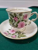 kop en schotel balmoral castle  roze bloemen, Antiek en Kunst, Antiek | Servies los, Ophalen of Verzenden