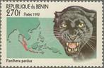 BENIN 41 - Dieren: zoogdieren (zwarte panter), Ophalen of Verzenden, Dier of Natuur, Postfris