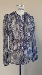 NIEUW, GEISHA donkerblauw/lichtblauwe voile blouse, mt S, Geisha, Blauw, Nieuw, Ophalen of Verzenden