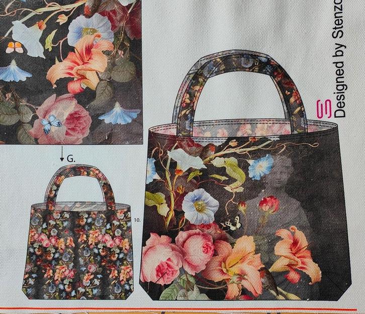 100% katoen canvas tas inclusief patroon compleet, Hobby en Vrije tijd, Kaarten | Zelf maken, Nieuw, Pons of Mal, Kerst, Ophalen of Verzenden