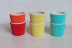 Set vintage gekleurde Turkstra eierdopjes, jaren '50/'60, Verzamelen, Retro, Ophalen of Verzenden, Huis en Inrichting