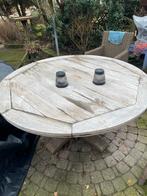 teakhouten tuintafel 150cm doorsnede., Tuin en Terras, Tuintafels, Ophalen, Gebruikt, Rond, Teakhout