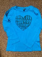 Blauw longsleeve maat 116, girls, Ophalen of Verzenden, Zo goed als nieuw, Meisje, Shirt of Longsleeve