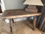 Landelijk robuuste houten tafel, Ophalen