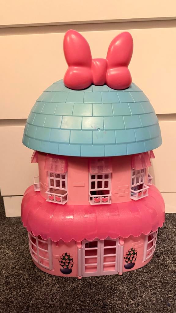 Minnie Mouse Poppenhuis Compleet met Meubels, Ophalen of Verzenden, Gebruikt, Poppenhuis