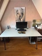 Verstelbaar bureau 160x80cm + bureaustoel, Ophalen of Verzenden, In hoogte verstelbaar, Gebruikt, Bureau