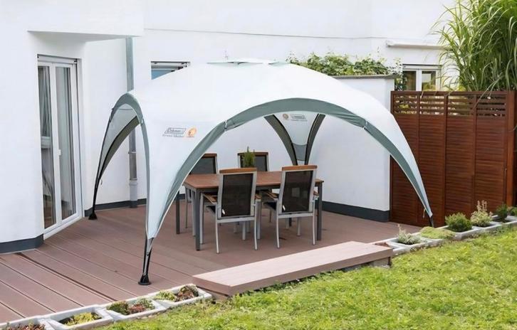 Coleman Shelter M incl. 3 Zijwanden, Tuin en Terras, Partytenten, Gebruikt, Paviljoen, 2 meter of meer, Minder dan 5 meter, Minder dan 4 meter