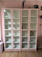 Mooie roze billy boekenkast vitrinekast Oxberg, Ophalen, Zo goed als nieuw, 25 tot 50 cm, 200 cm of meer