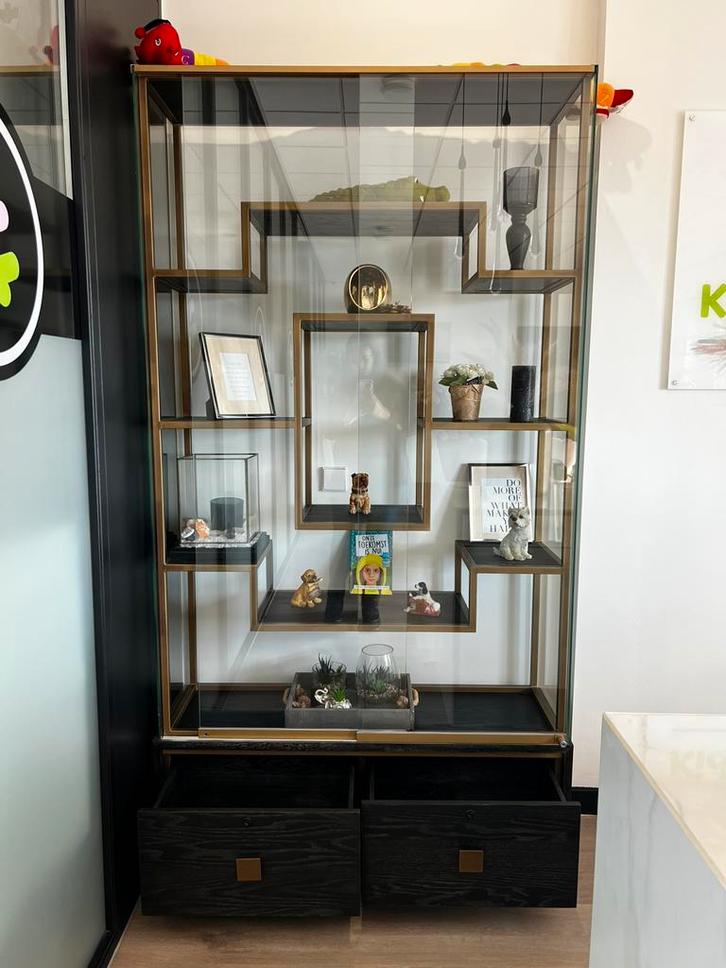 Vitrine kasten, Huis en Inrichting, Kasten | Vitrinekasten, Zo goed als nieuw, 200 cm of meer, 25 tot 50 cm, Ophalen