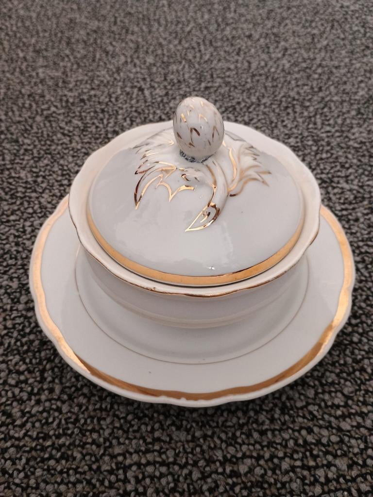 Antieke botervloot Jugendstil rond 1900, Ophalen of Verzenden