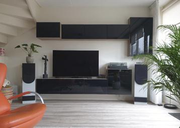 Ikea Besta SELSVIKEN Deur/ladefront zwart hoogglans GLASSVIK
