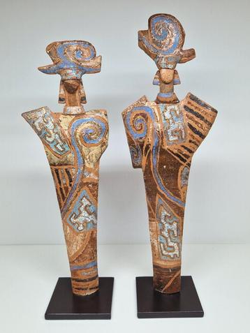 Anthoinette Lanser aardewerk sculpturen Koningspaar. beschikbaar voor biedingen