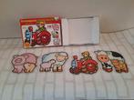 Vormenpuzzel van Diset met 4 puzzels. tractor, koe, schaap, Ophalen of Verzenden, Minder dan 10 stukjes, Gebruikt, 2 tot 4 jaar