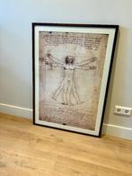 Leonardo da Vinci - Vitruviusman - Ingelijst 103x73 cm, Ophalen, Zo goed als nieuw, Schilderij, 75 cm of meer